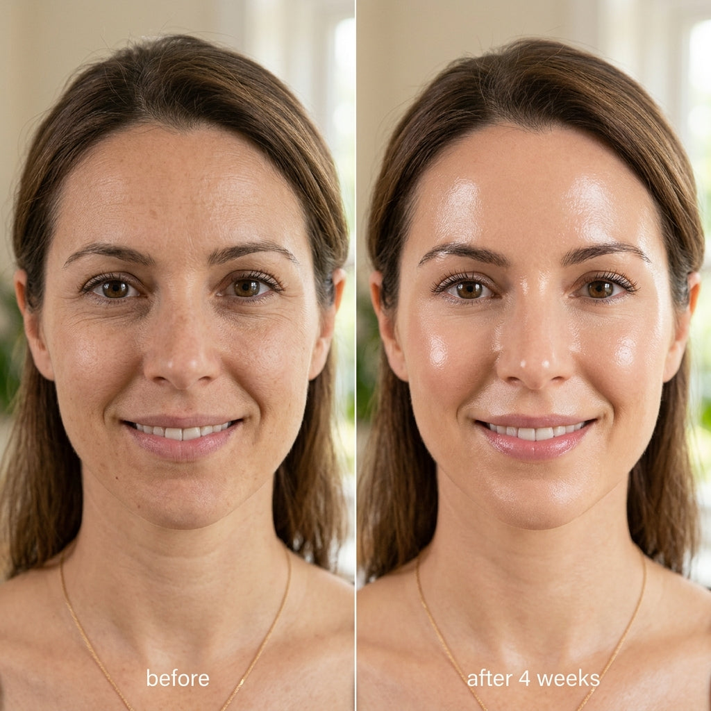 Before and after 4 weeks results