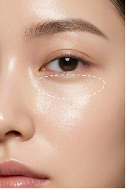 Under eyes application zone